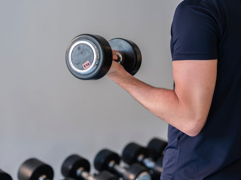 Elderly person strength training